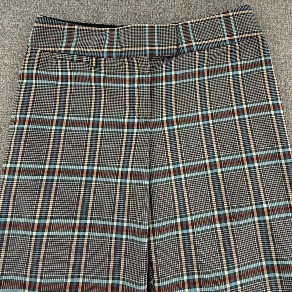 Express Design Studio Editor Capri Wide Pants Plaid Size 4 Flat Front. - Picture 2 of 13